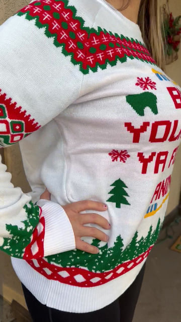 Thumbnail: Brush your teeth Xmas  Knitted Sweater