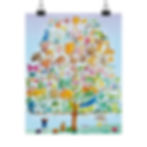 Thumbnail: Tree of Life Poster — Handpainted Kids Nursery Print with 100+ Animals