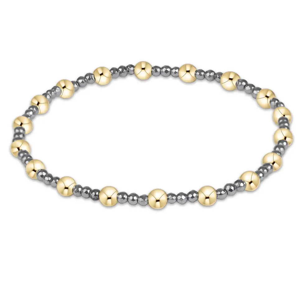 enewton - sincerity silver faceted hematite 2mm bracelet
