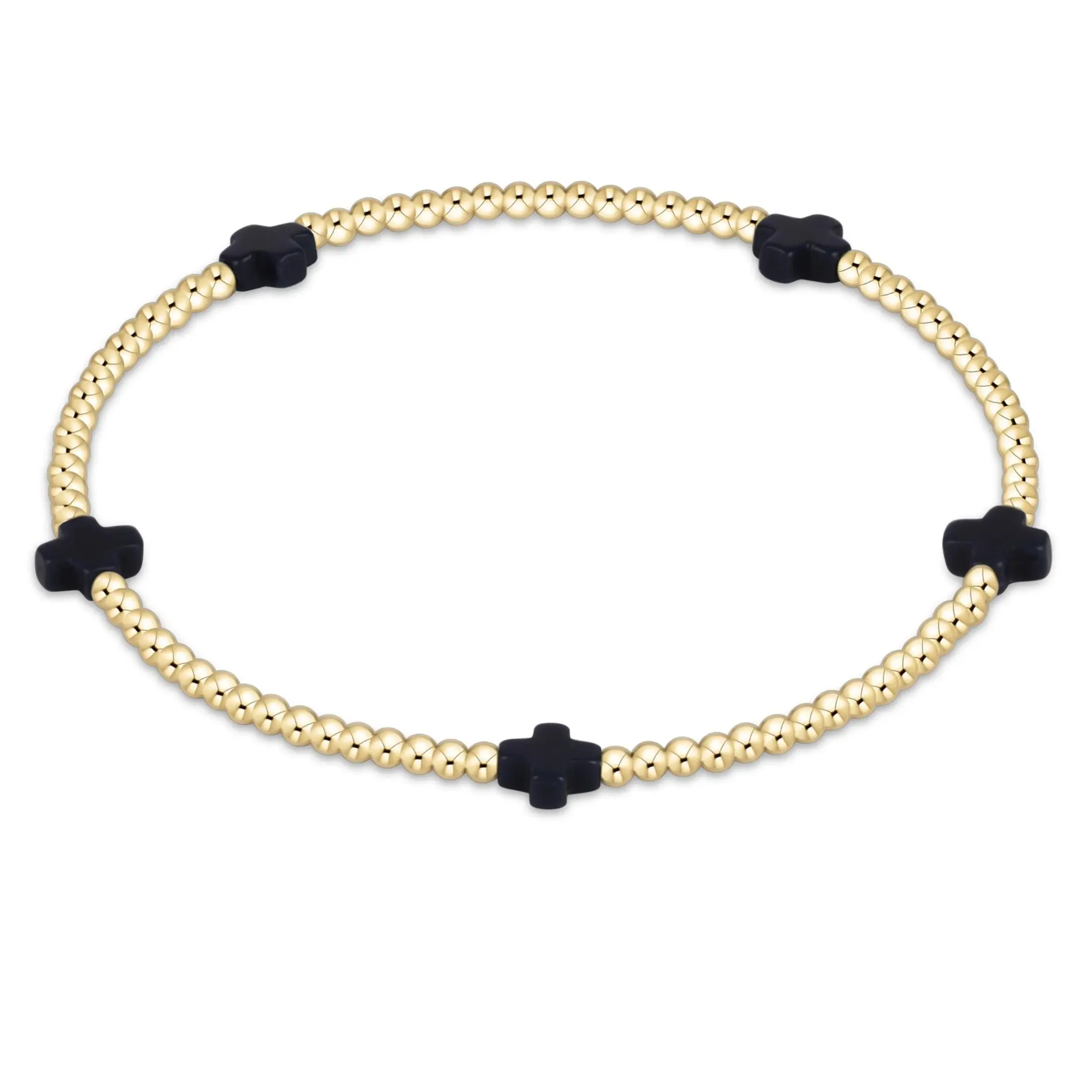 enewton-signature-cross-2mm-gold-bracelet-navy