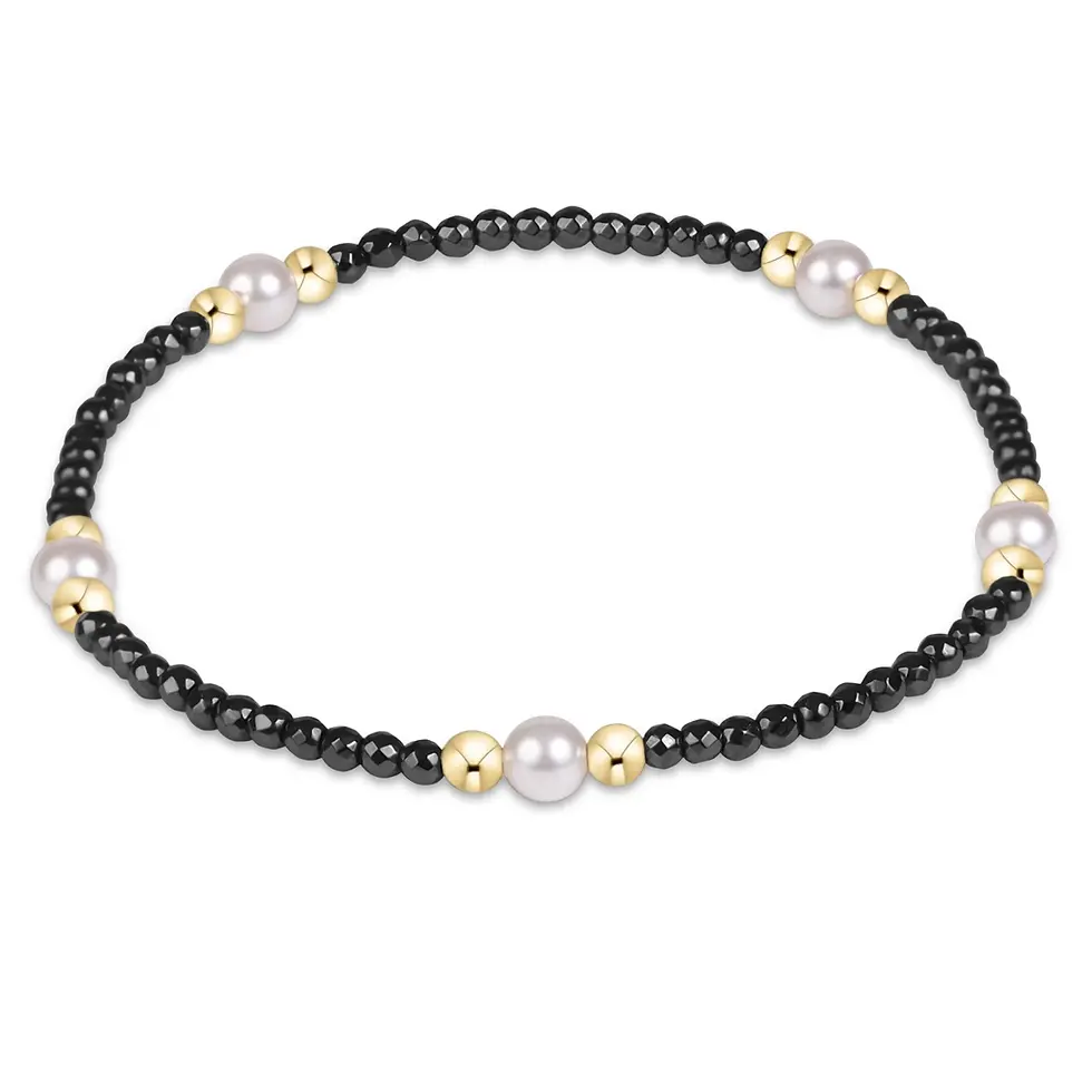 enewton - purpose pearl 4mm faceted hematite bracelet