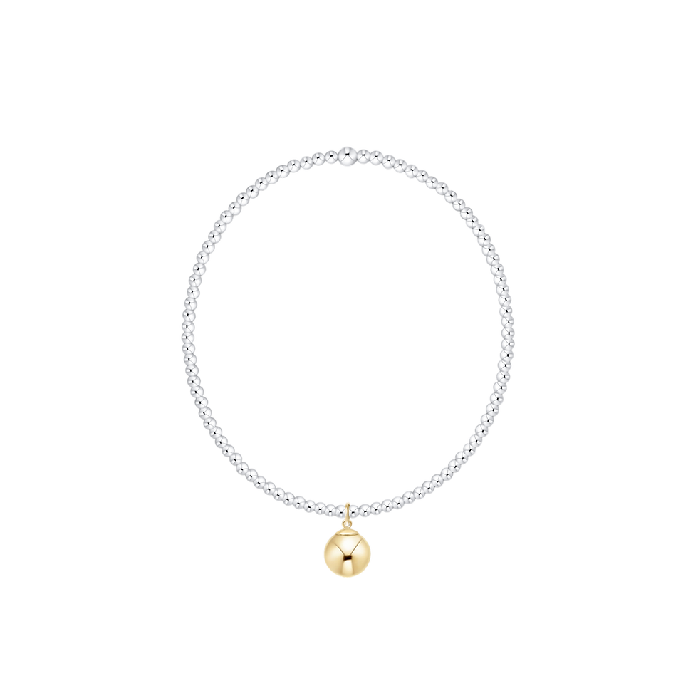 enewton - Classic Mixed Metal 2mm Bracelet - Classic Gold 8mm Charm