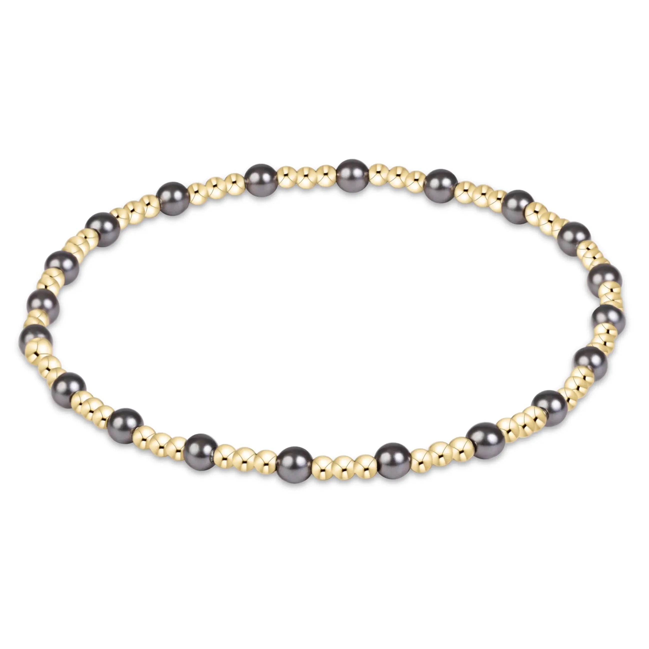 enewton - sincerity pearl dark grey 3mm bracelet