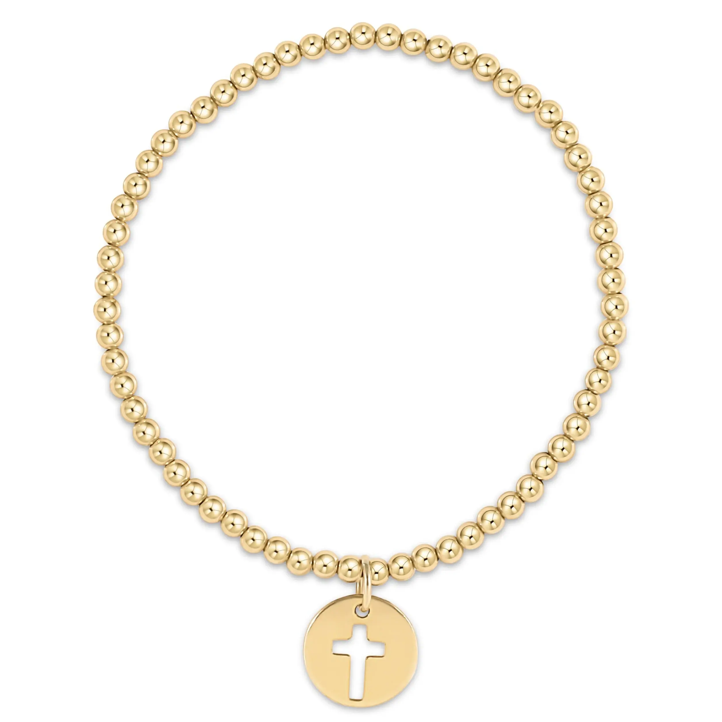 enewton - Classic Gold 3mm Bracelet - Blessed Gold Disc