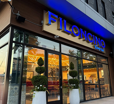 Filoncino Red Bank Store Sign