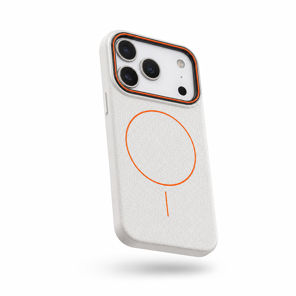 Capa Magnética Premium Litchi para iPhone com Compatibilidade MagSafe
