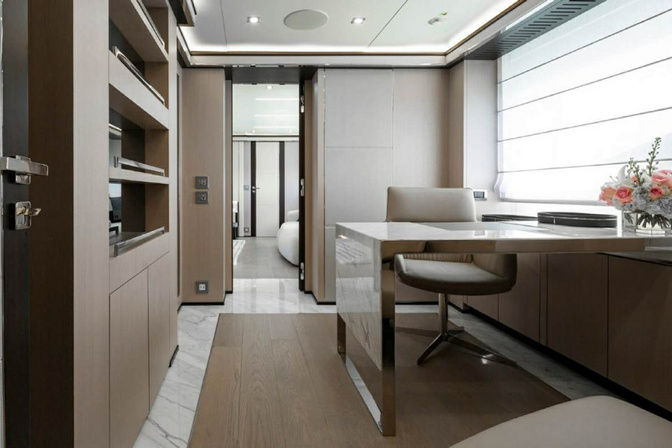 Private bathroom with shower and contemporary finishes