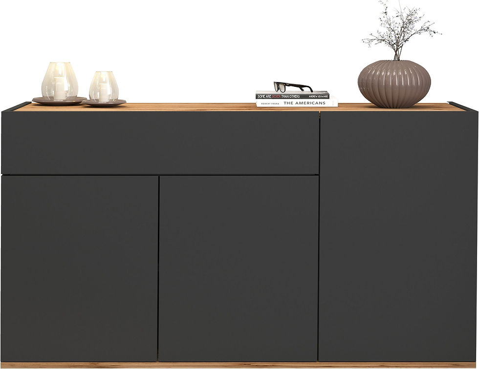 Miniaturbild: Sideboard Garda, Kommode, anthrazit/Eiche wotan Breite 120,1 cm