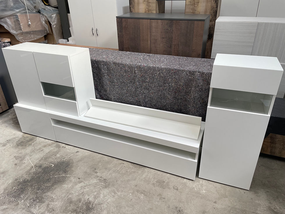 Miniaturbild: Wohnwand, Anbauwand, Medienwand, Set, 4-Teilig, Hochglanzfronten