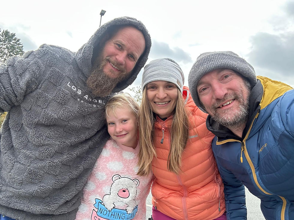 Selfie mit vier Menschen