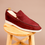 Thumbnail: red suede loafer shoes