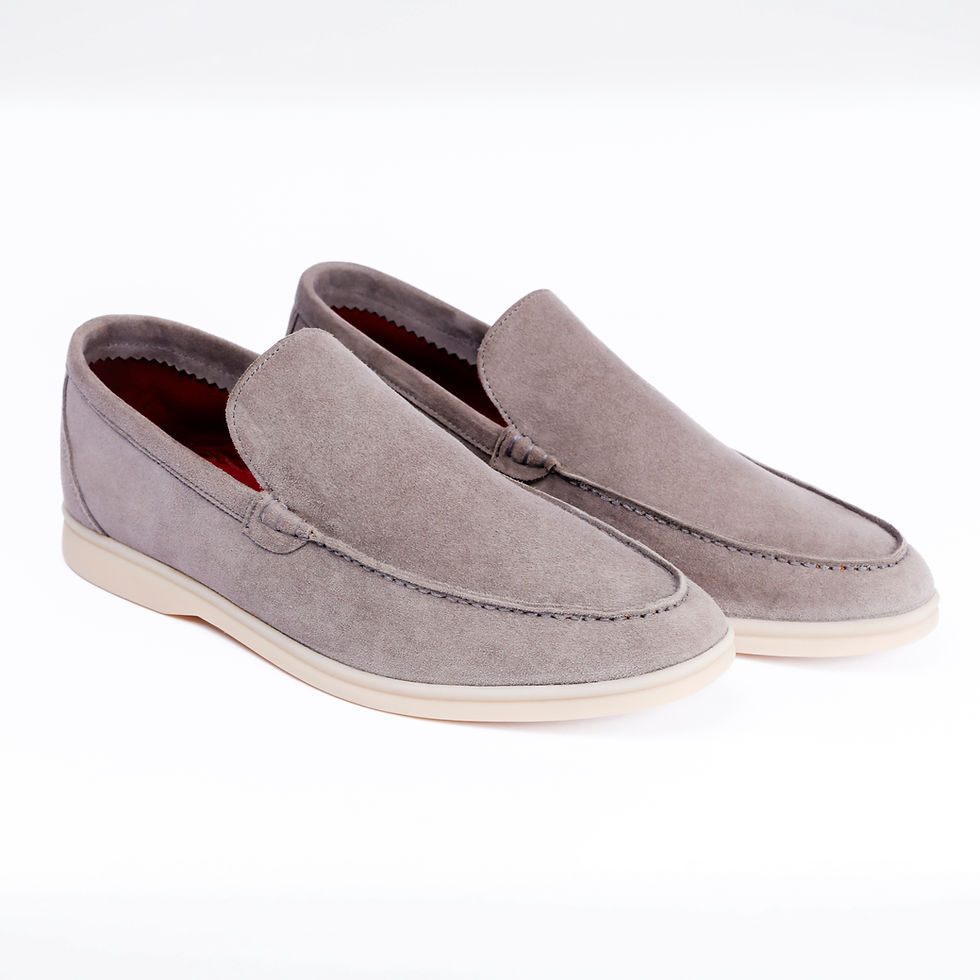 Thumbnail: grey leather loafer shoes men philippines