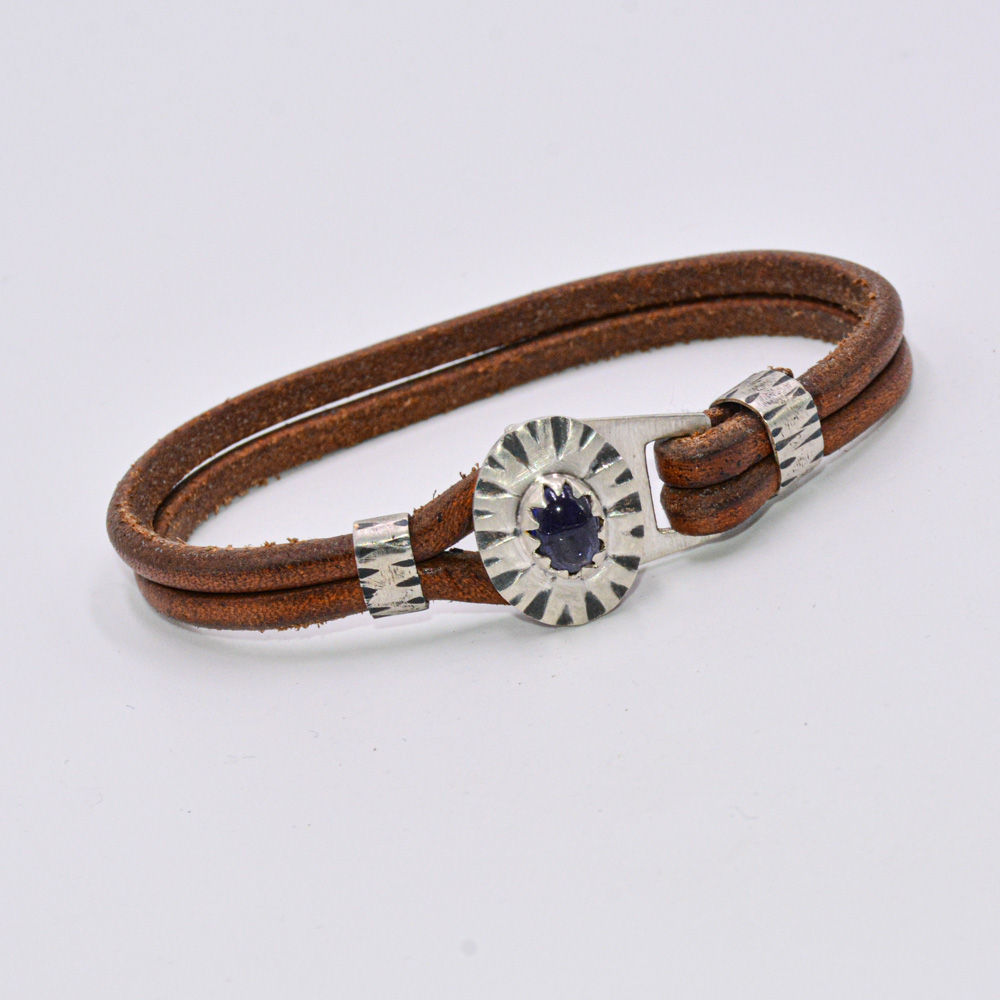 LEATHER SILVER BRACELET