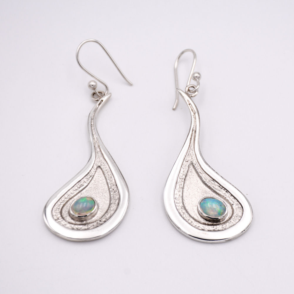 OPAL SILVER EARRINGS