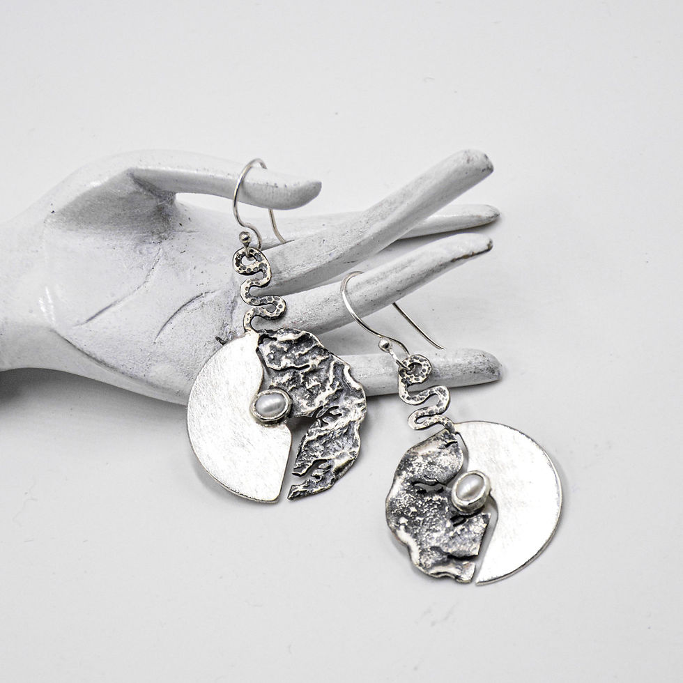 Thumbnail: PEARL SILVER EARRINGS