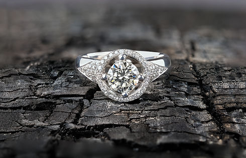 Gemsmiths derbyshire bespoke rings halo