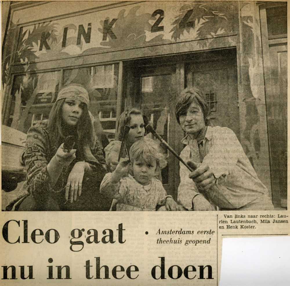 News clipping about Mila & Henk's new Cleo Teahouse