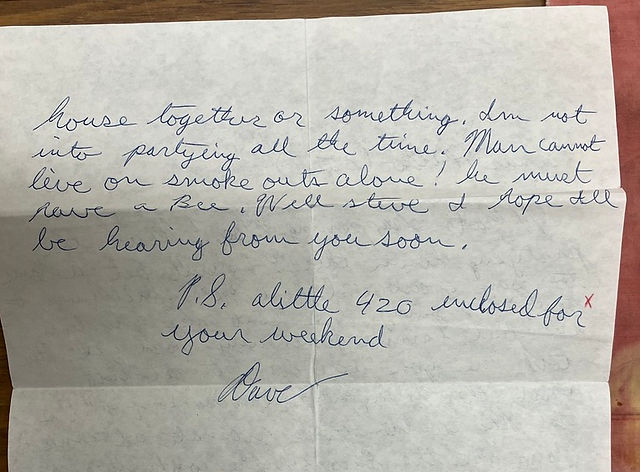 420 mention in letter