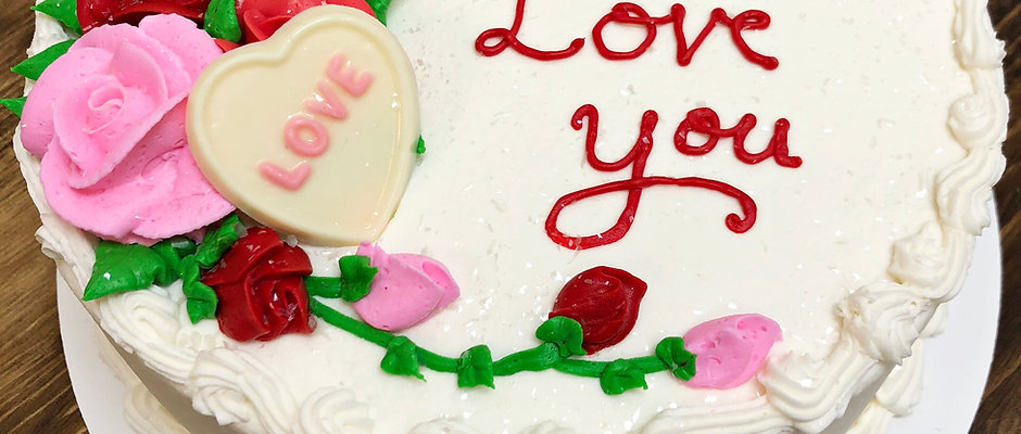 "I Love You" Valentine's Cake