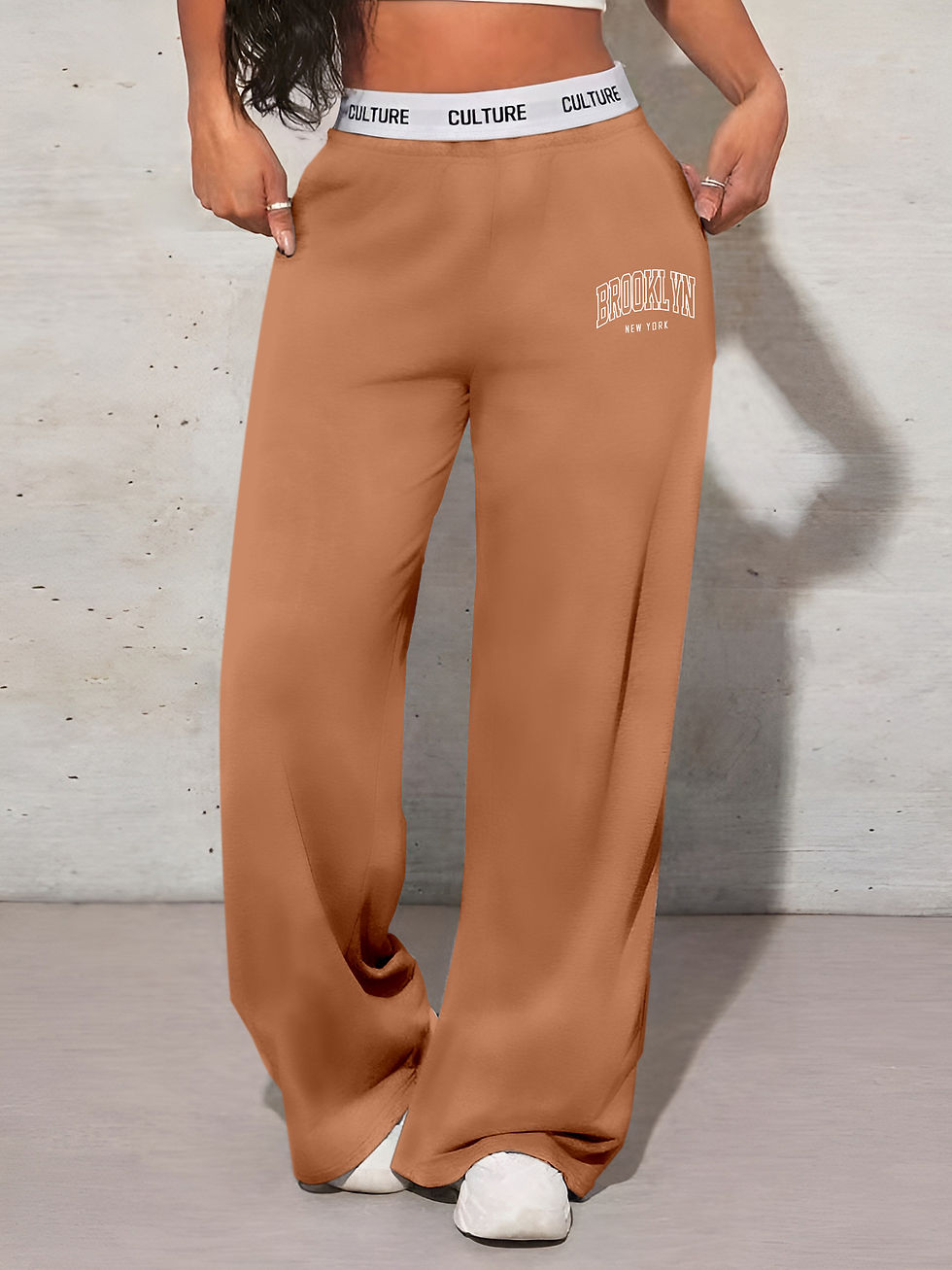Thumbnail: Women's Wide Leg Pants Casual Loose Fit Letter Printed Sweatpants Fashion Drag T