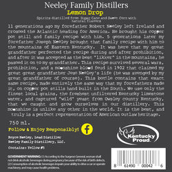 Lemon Shine label (back)