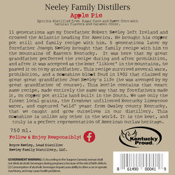 Apple Pie Shine label (back)
