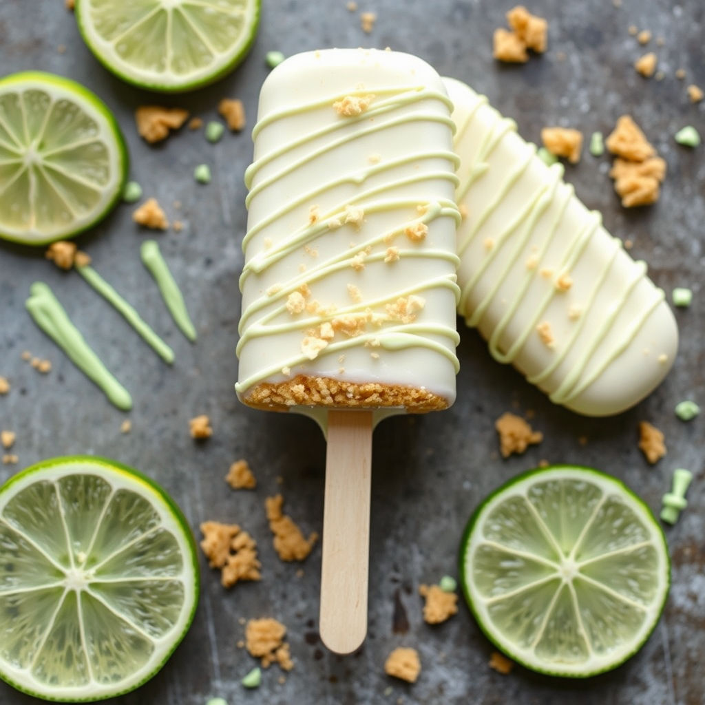 Reverse Keylime Pudding Popsicle