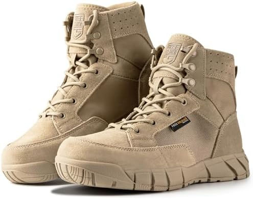 Thumbnail: FREE SOLDIER Hiking Work Boots Men's Tactical Boots 6 Inches Lightweight Milita