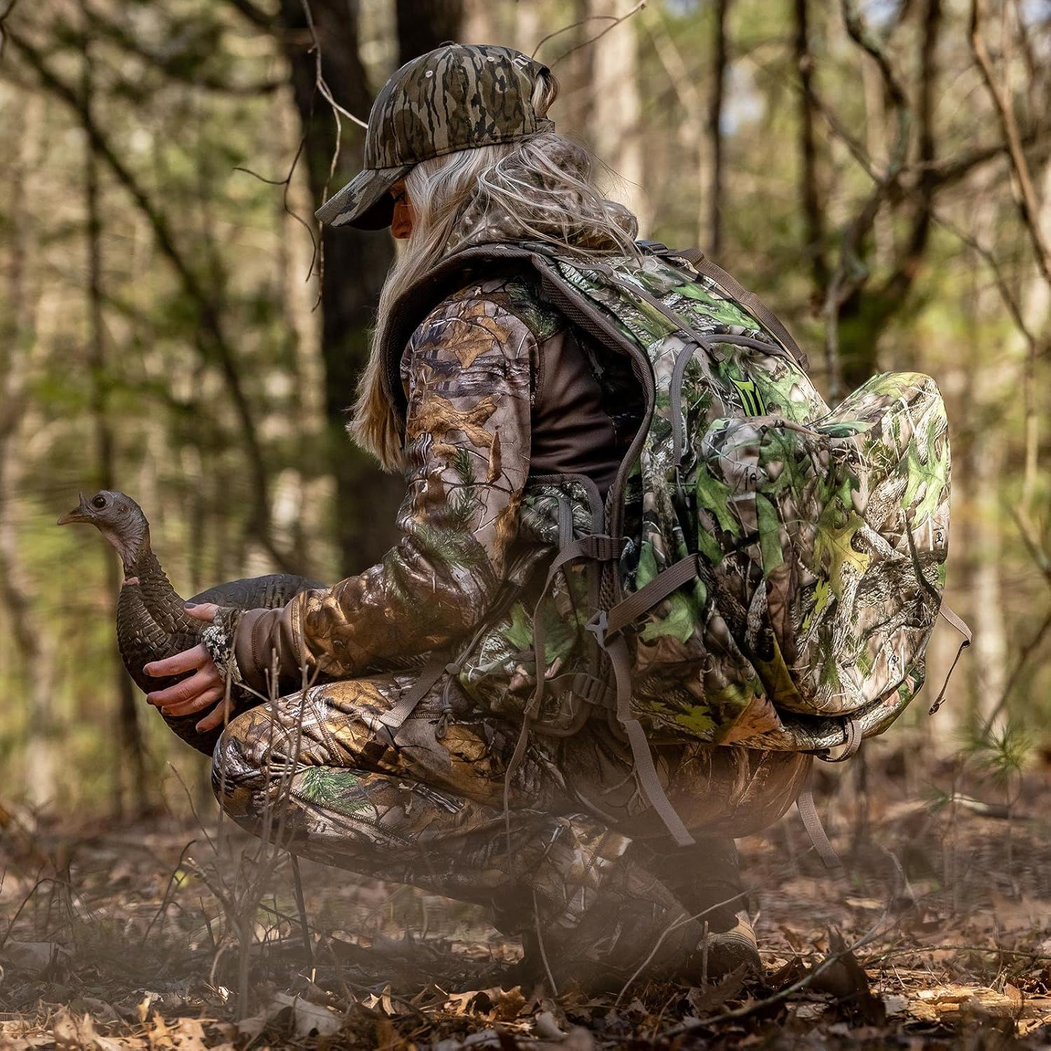 TIDEWE Turkey Vest with Seat Cushion, Turkey Hunting Vest with Game Pouch，Hun