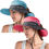 Thumbnail: ZOORON Women's Ponytail Safari Sun Hat,Wide Brim UV Protection Outdoor Bucket H