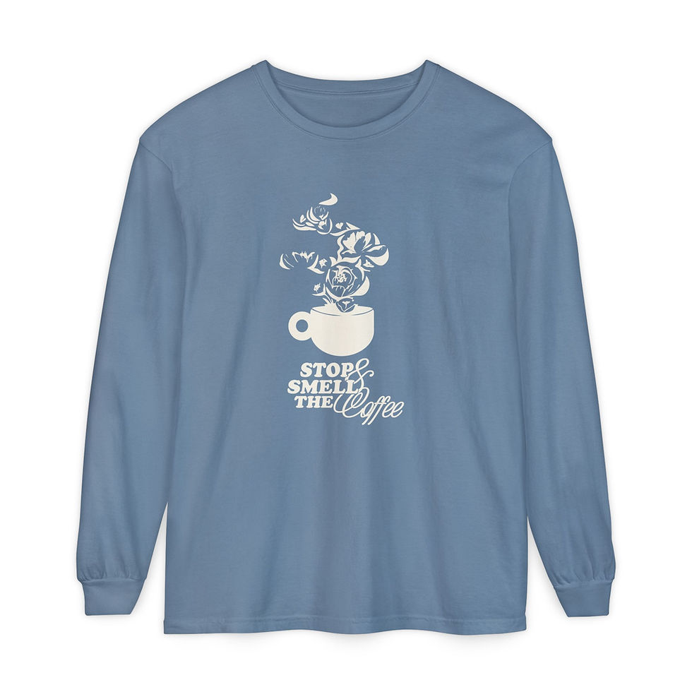 Thumbnail: Stop and Smell the Coffee  Long Sleeve T-Shirt | Soft Style 