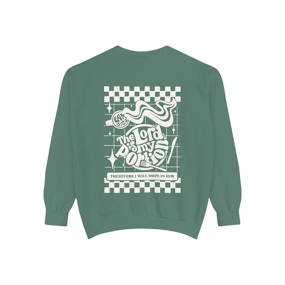 Thumbnail: The Lord is My Portion - Soft Style Crewneck Sweatshirt