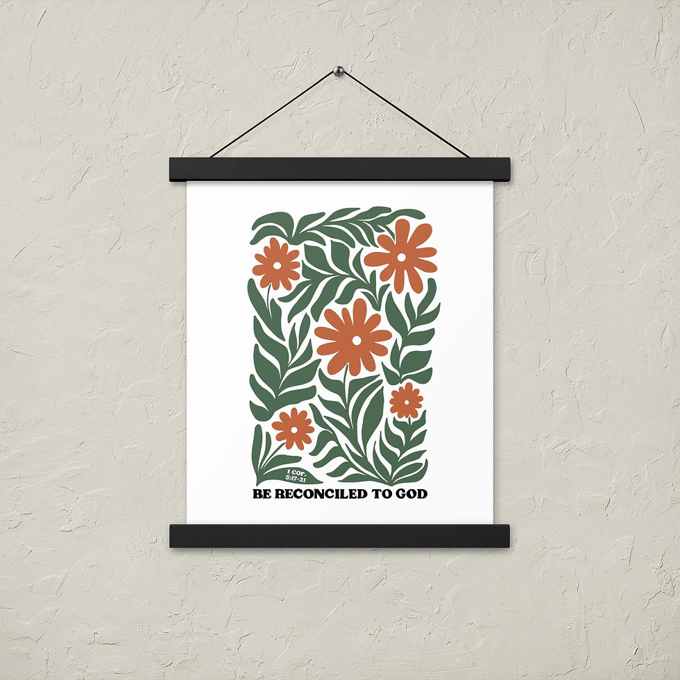 Thumbnail: Be Reconciled Poster with hangers
