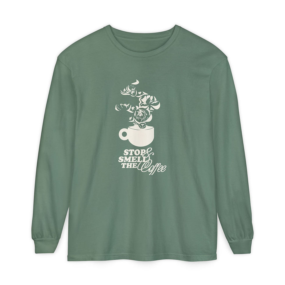 Thumbnail: Stop and Smell the Coffee  Long Sleeve T-Shirt | Soft Style 