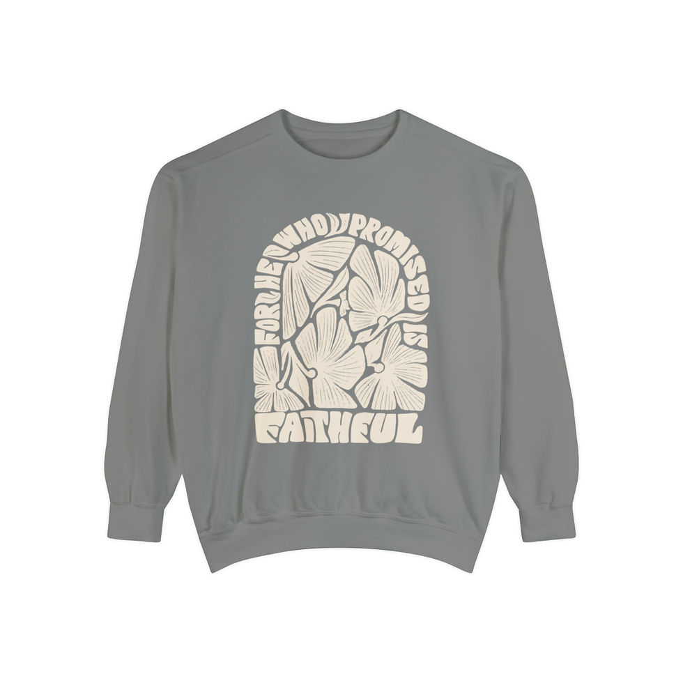 Thumbnail: He is Faithful - Solid | Garment-Dyed Sweatshirt | Comfort Colors