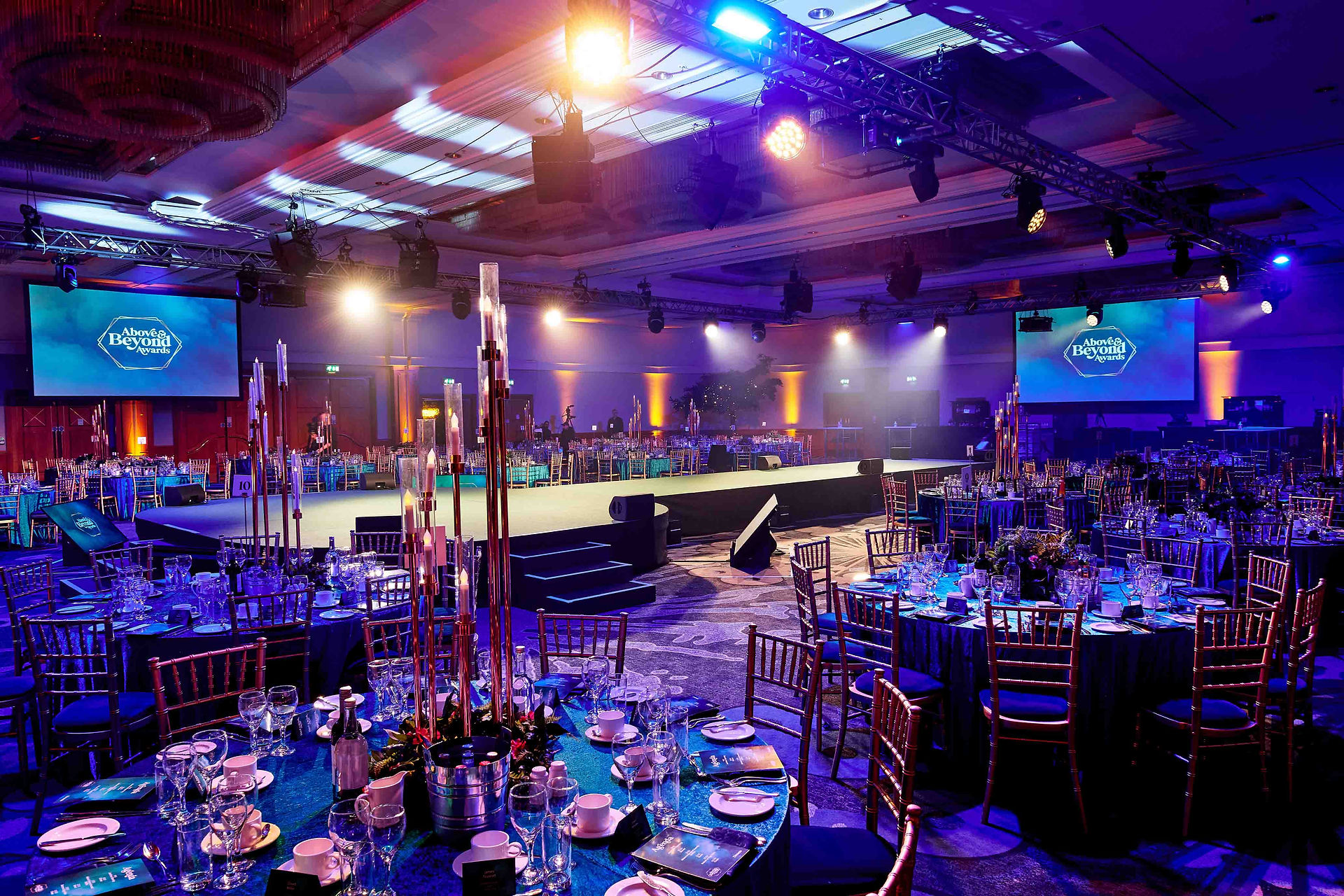 Table shot at the Above and Beyond Awards 2024