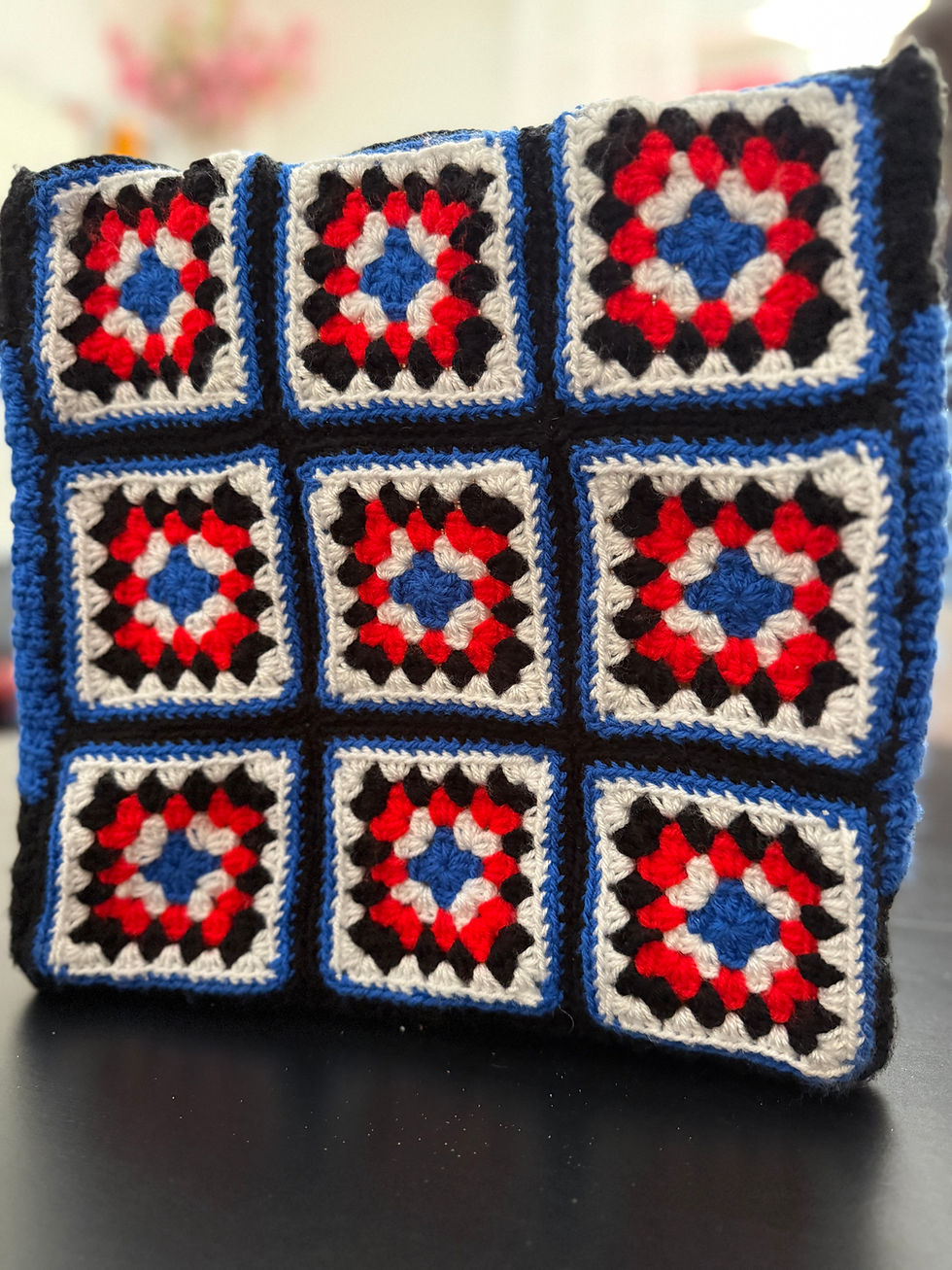 Miniatura: Bolso grande blucerchiato negro