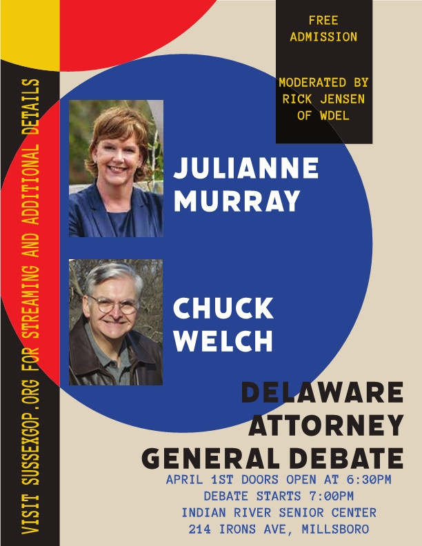 Delaware Attorney General debate flyer