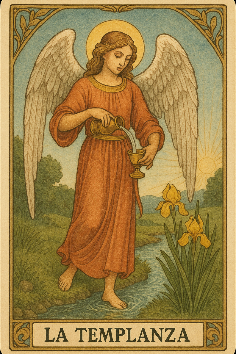 ARCANOS DEL TAROT: LA TEMPLANZA.