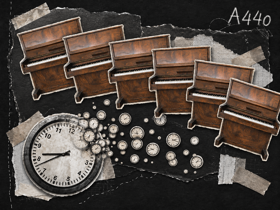 Repeated Pianos in Time - A440