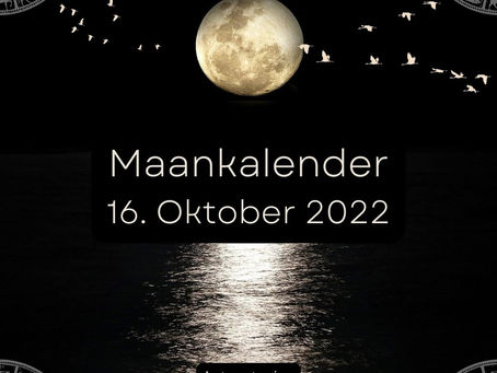 Maankalender voor 16. Oktober 2022