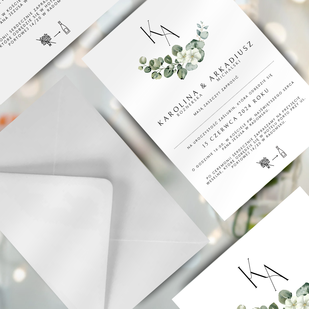Zaproszenie na ślub jednokartkowe S31