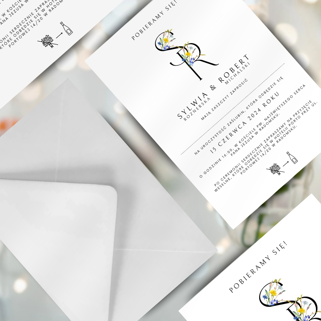 Zaproszenie na ślub jednokartkowe S30
