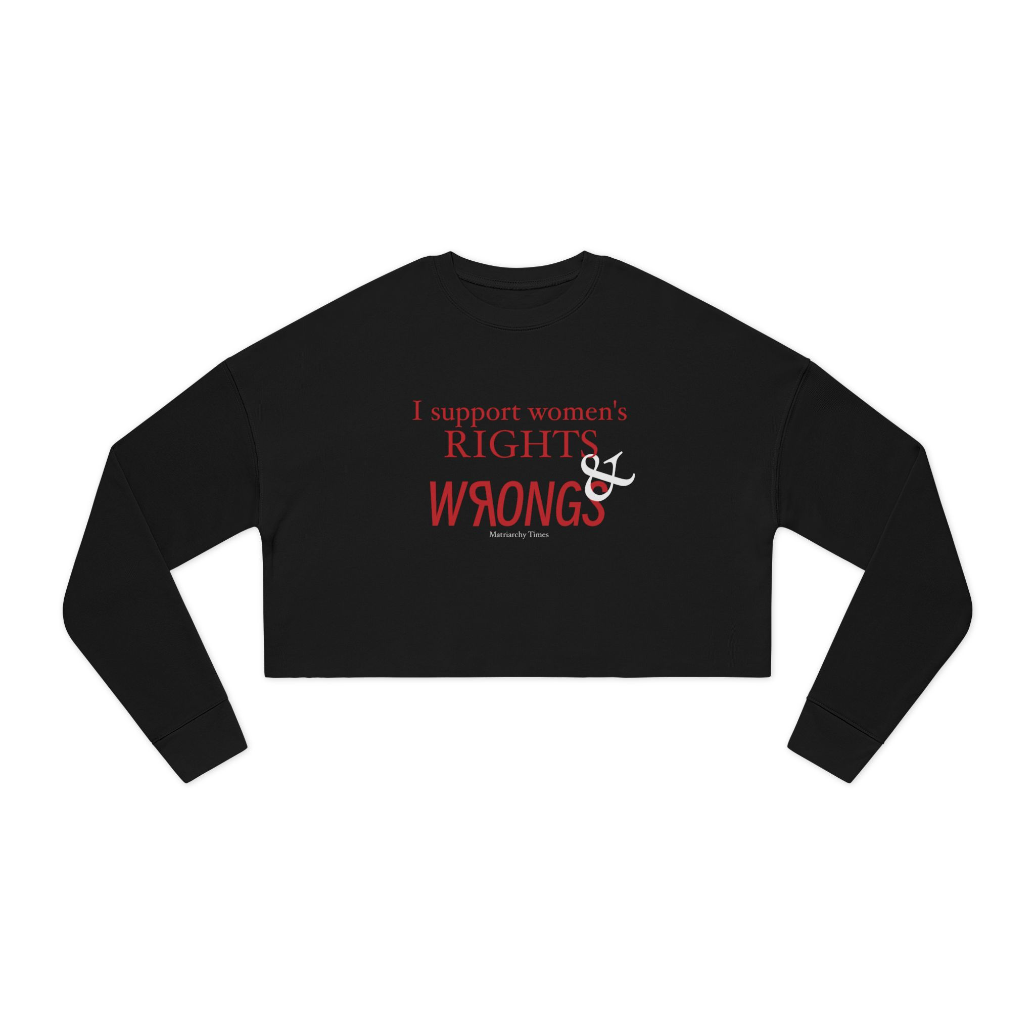Feminist Themed Women's Cropped Sweatshirt
