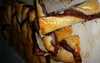 hojaldre con nutella