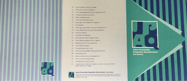Thumbnail: Paper Version: Joines Personality Adaptation Questionnaire (JPAQ) Manual