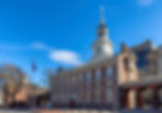 Historical Independence Hall in sunny day, Philadelphia, Pennsylvania, USA.