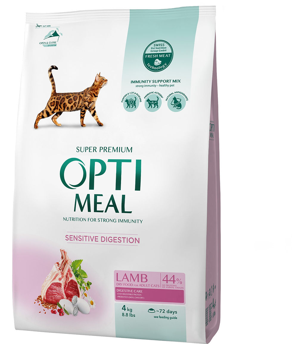 Dry food for cats with sensitive digestion with Lamb 4 kg OPTIMEAL