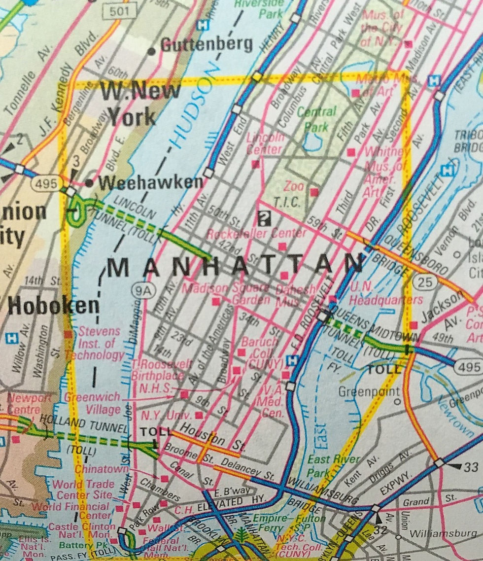 Partial map of NYC