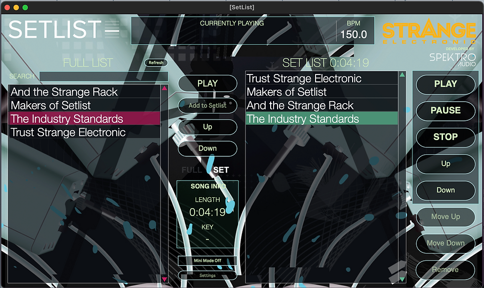 Setlist strangeelectronic